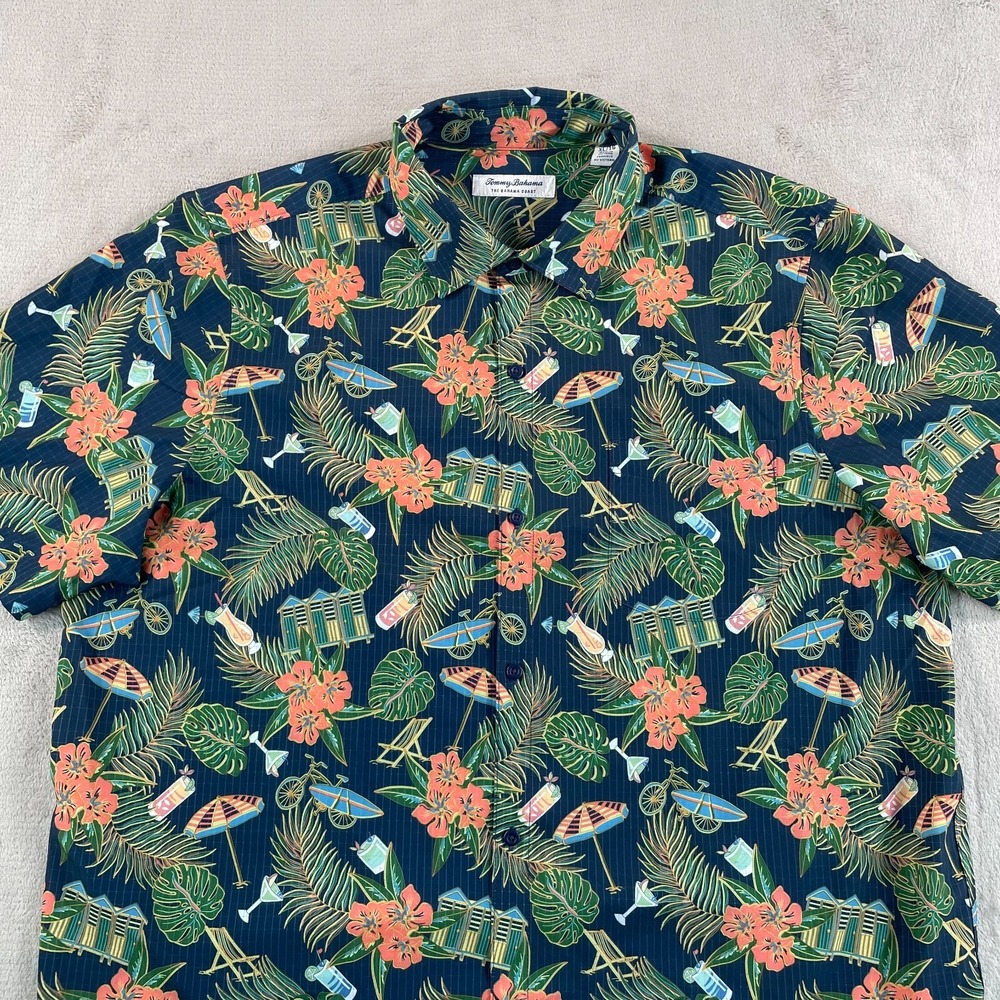 Tommy Bahama The Bahama Coast Shirt Men XL Multi Floral IslandZone SS NWOT $138